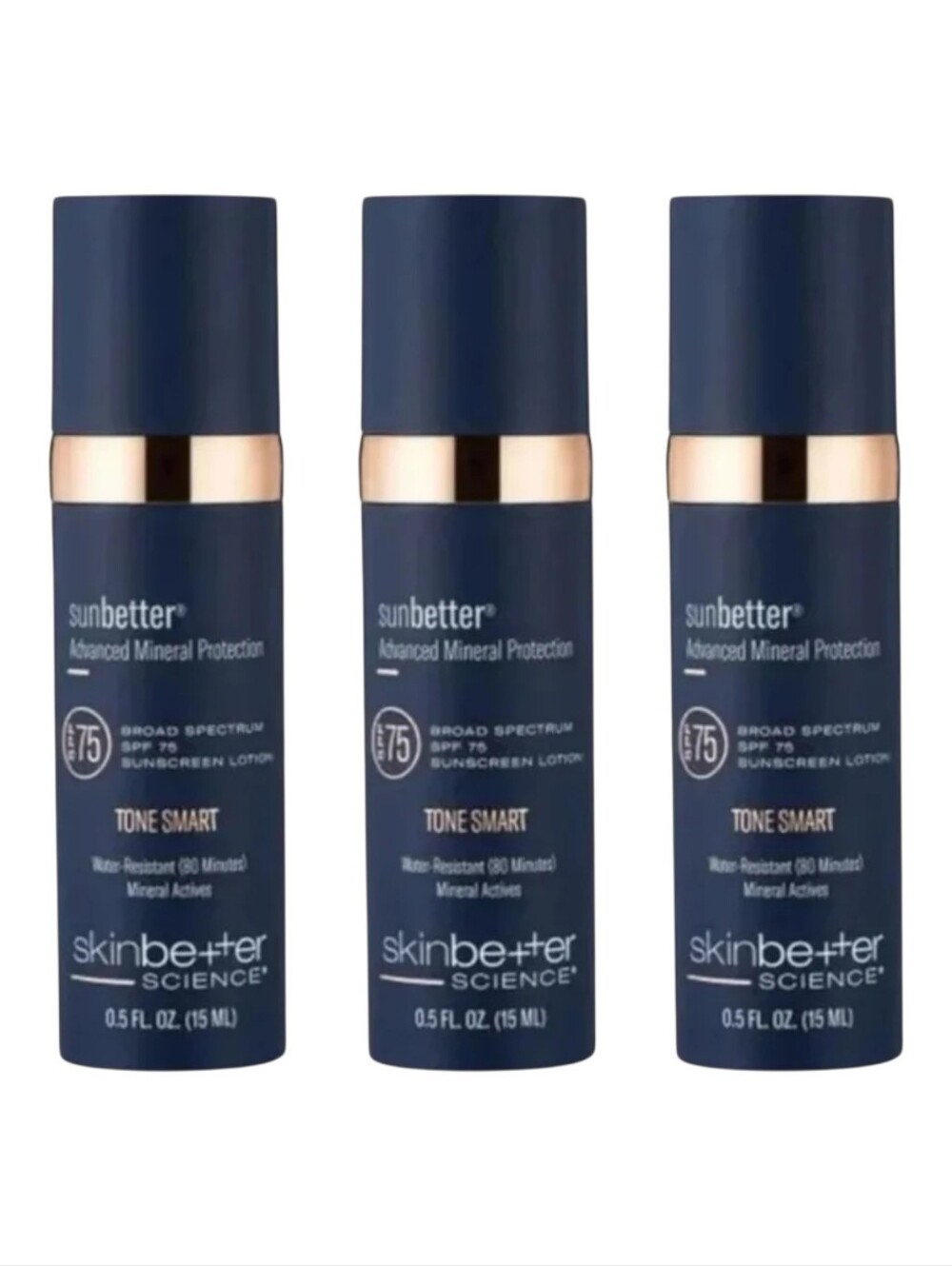 Skinbetter Science Sunbetter Tone Smart SPF 75 Sunscreen Lotion - 3 Pack